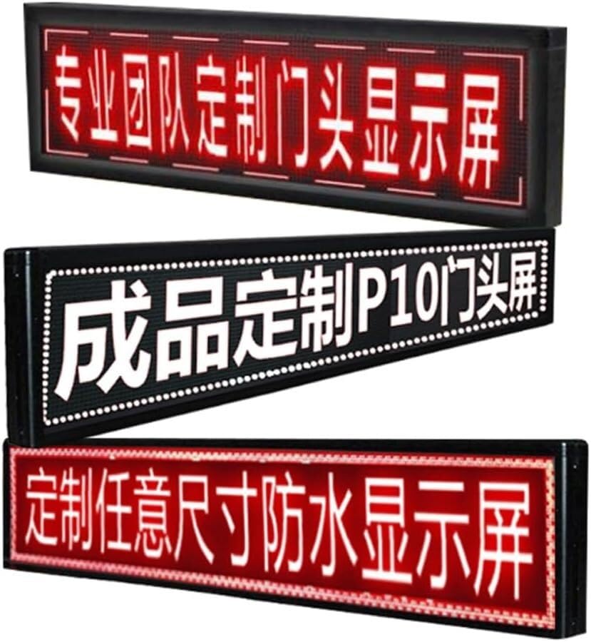 Logo a scorrimento a LED, schermo elettronico programmabile, schermo di visualizzazione a LED, schermo di testo scorrevole per negozi (bianco)