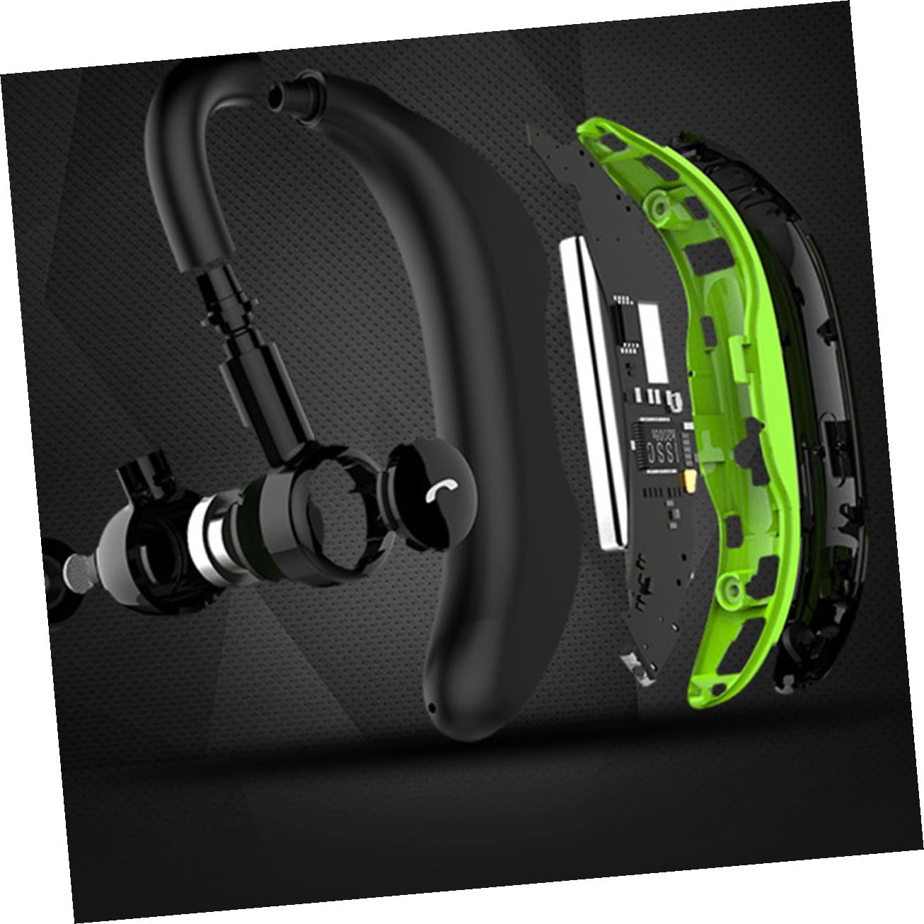 Didiseaon Auricolari sportivi con gancio per orecchio cuffie senza fili a batteria suono dinamico compatibili smartphone e tablet grigio