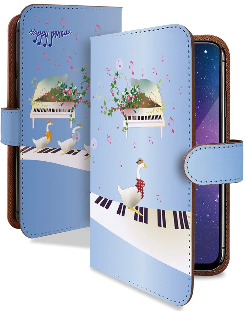 Amazon Co Jp Isai Lgl22 ケース 手帳型 携帯ケース アヒル ピアノ 青 動物 アニマル柄 青 おしゃれ イサイ スマホケース Lgl 22 キャラ イラスト カメラレンズ全面保護 カード収納付き 全機種対応 T01 家電 カメラ