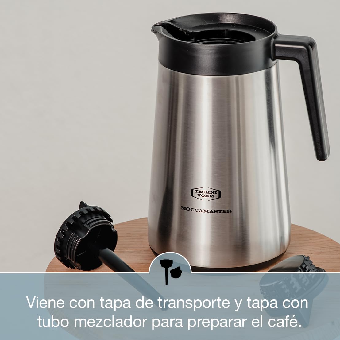 Moccamaster KBGT, Cafetera de filtro, Jarra térmica, Black, 1.25L