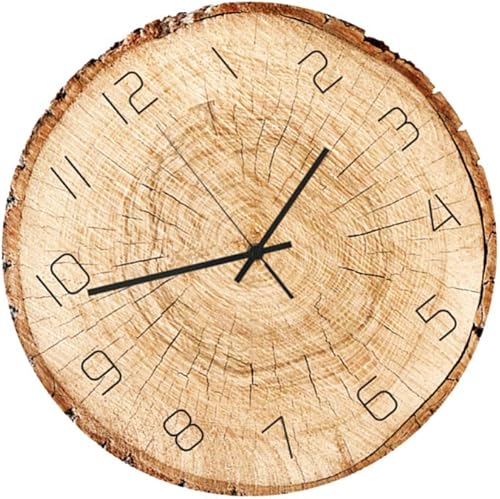 Miniatura 6 de VOSAREA Reloj de pared de animales Reloj de pared de grano de madera Reloj colgante de pared Números arábigos Reloj de pared acrílico colgante reloj
