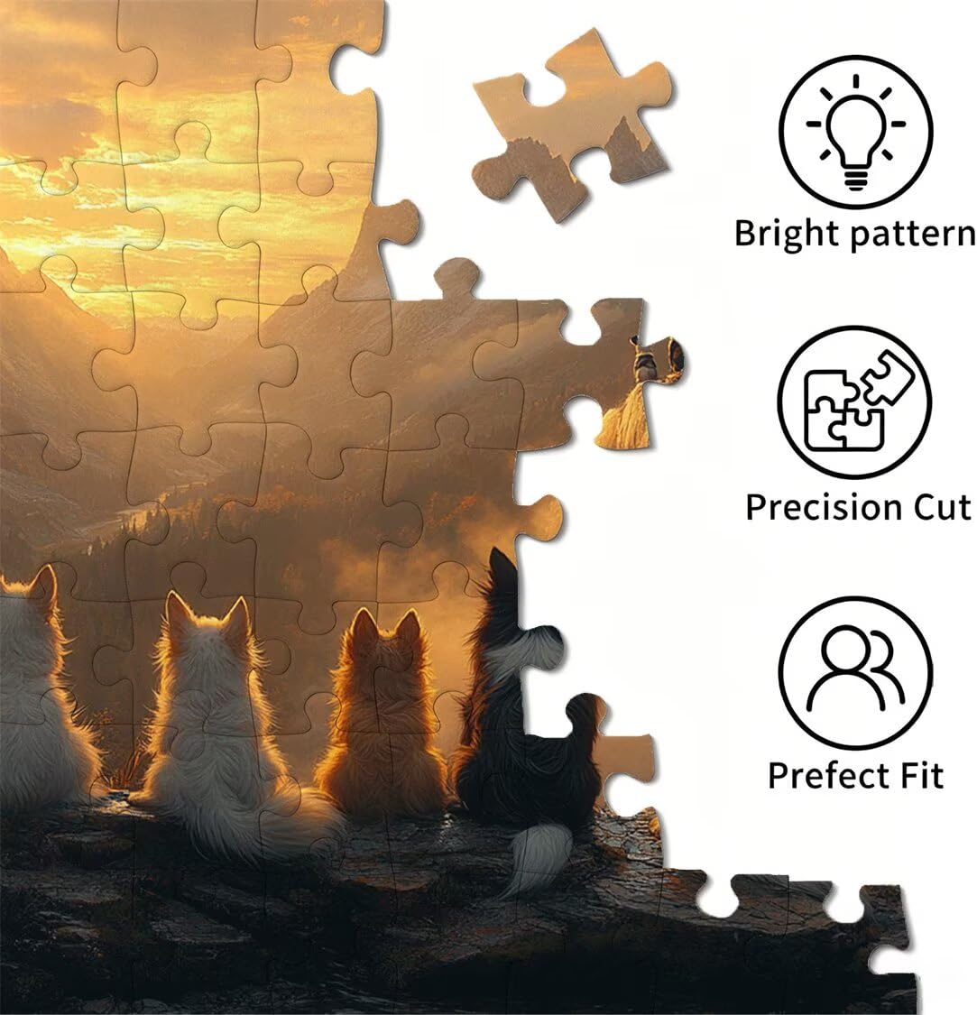 Puzzle 1500 Pièces Coucher de Soleil Puzzles Classiques Animal n-433
