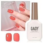 GAOY Orange Gel Nail Polish, 16ml Soak Off Gel Polish, UV Light Cure for Nail Art DIY Manicure at Home, 2446 Coral Orange