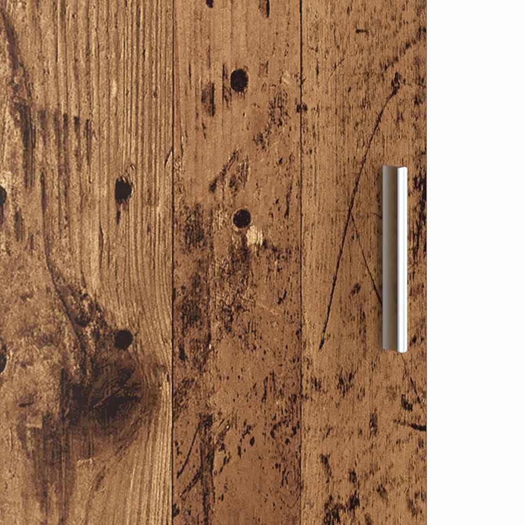 Tablero de madera vieja, 31,5 x 32 x 124 cm, material de madera con puerta, diseño moderno, robusto y mucho espacio para sala de estar, cocina, pasillo