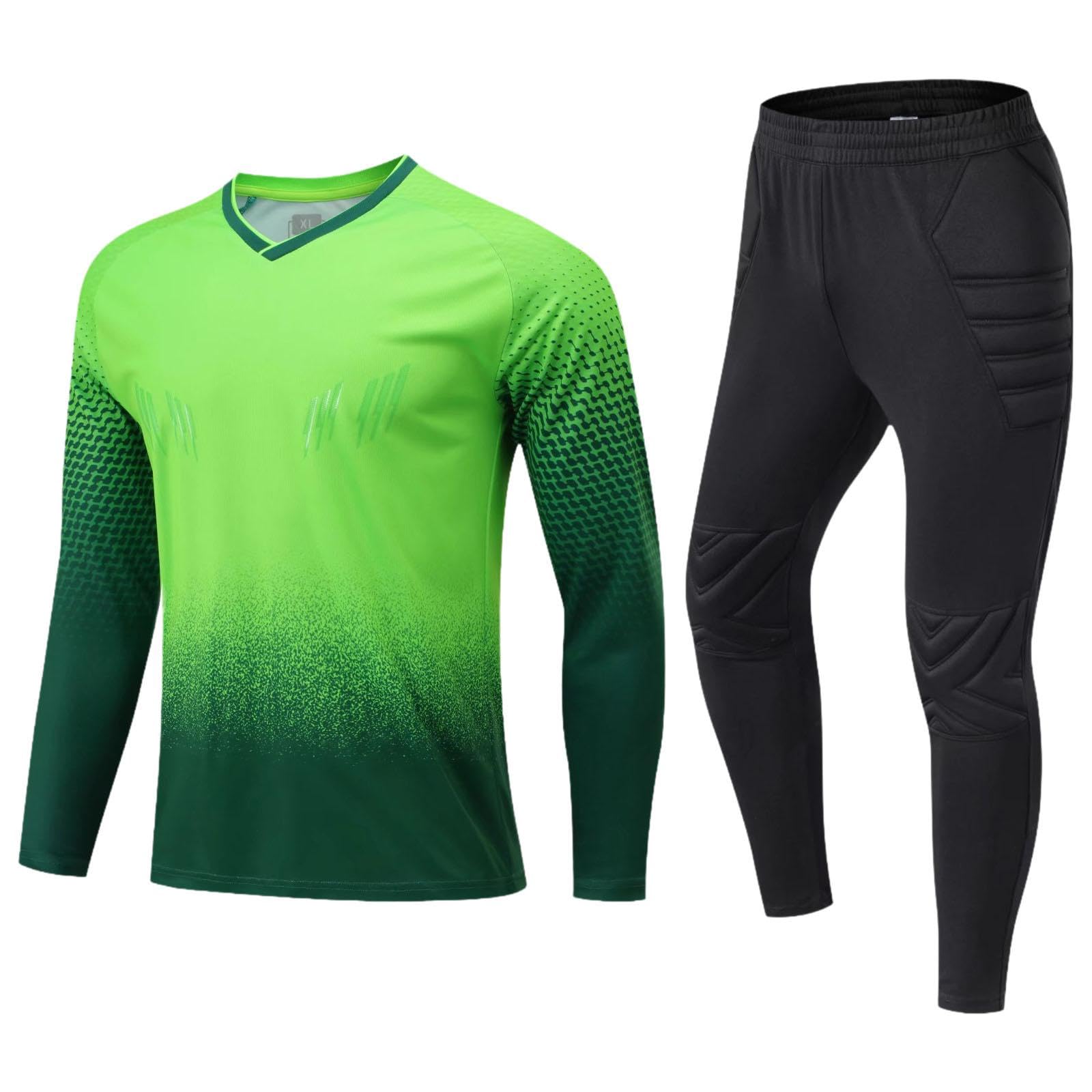 Camiseta Deportiva Acolchada Conjunto Completo Largo Pantalón Camiseta Fútbol Protector Esponja Poliéster Transpirable Adecuado para Jóvenes