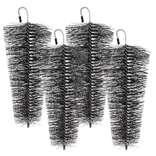 XPOtool Set 4x Brosse protège-gouttière tuyaux de descente, Ø 8-12 x 25 cm, Hérisson conique contre feuillages et martres, Toit Pare-feuilles Hérisson de...