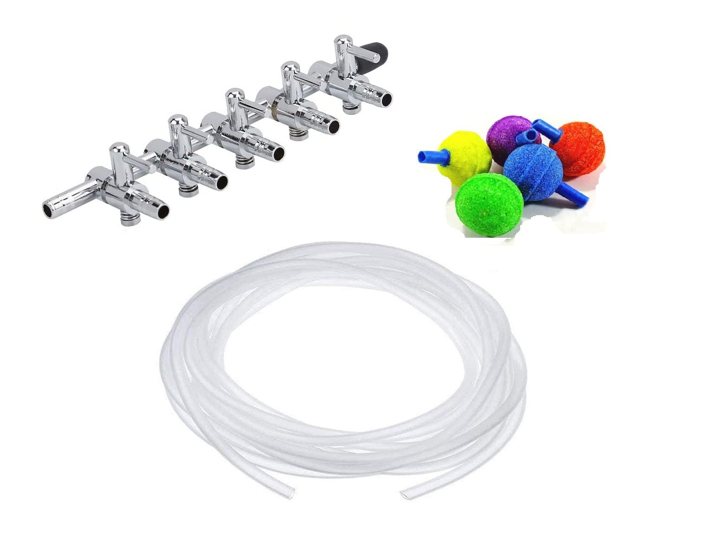 PREMIER PLANTS Stainless Steel Aquarium Tank Air Flow Controller 5 Way Distributor Splitter Control Lever with 5 Meter Air Tube, 5 Air Stones (B09MR1TTFW) Amazon Price History, Amazon Price Tracker