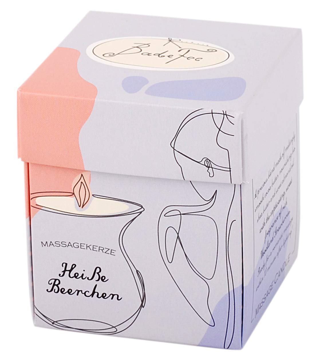 Badefee Massagekerze Heiße Beerchen (Duft sinnliche-fruchtige Beerenduft, Körperpflege + Massage, natürliche Inhaltsstoffe, für mehrere Anwendungen) Drogerie & Körperpflege