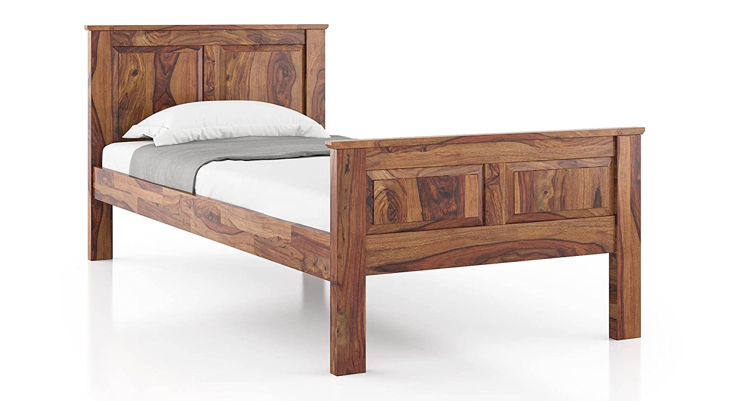 Buy VISWAKARMA Wood Craft Wooden Single Size Bed for Bed Room Solid