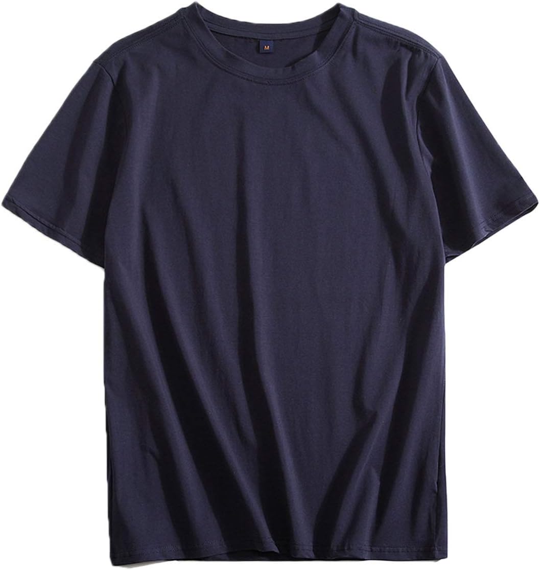 Flygo Men's Classic Cotton Summer Crewneck Short Sleeve T-Shirt Blouses Tops