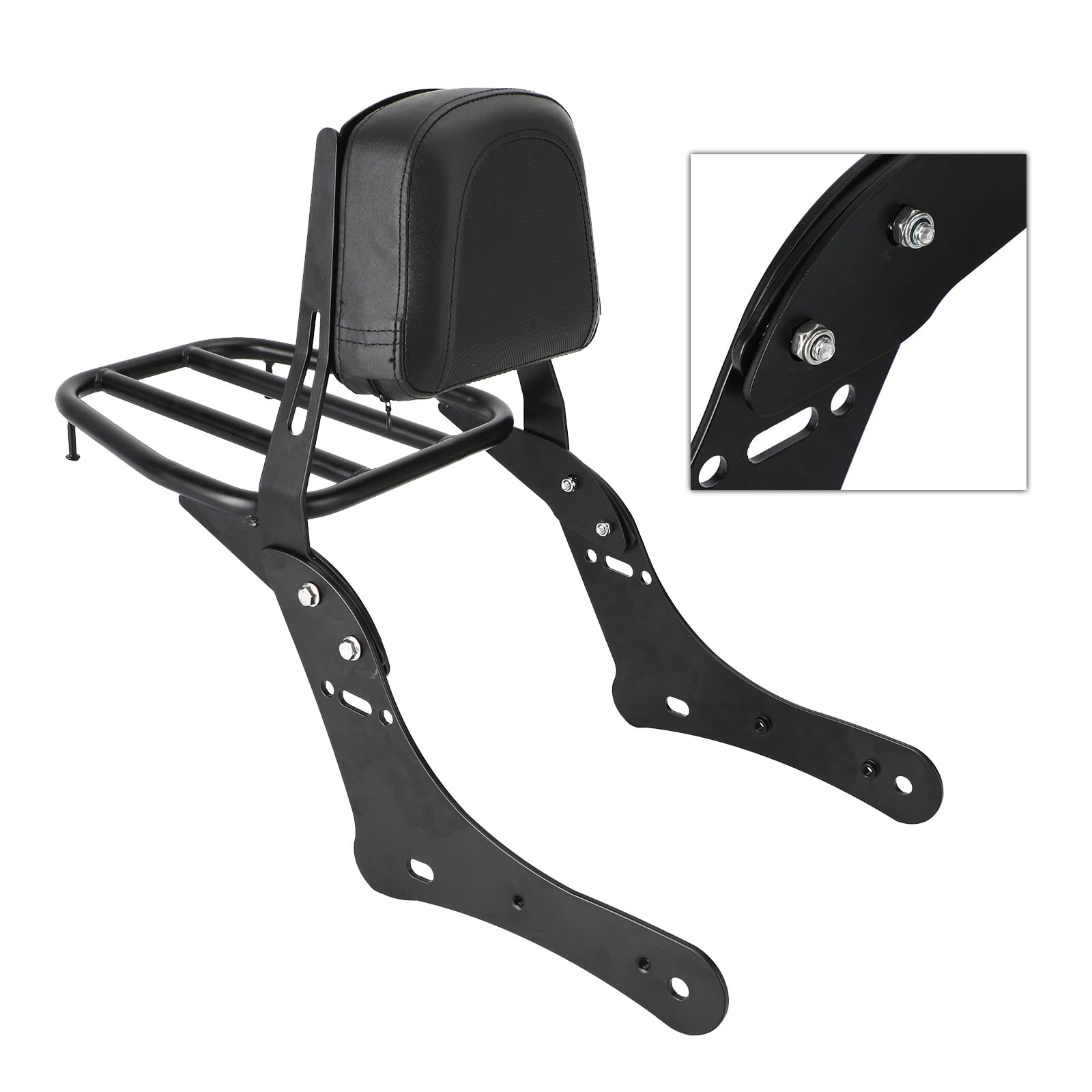 Sissy Bar Backrest with Luggage Rack Adatto per Kawasaki Vulcan S 650 VN650 2015-2017