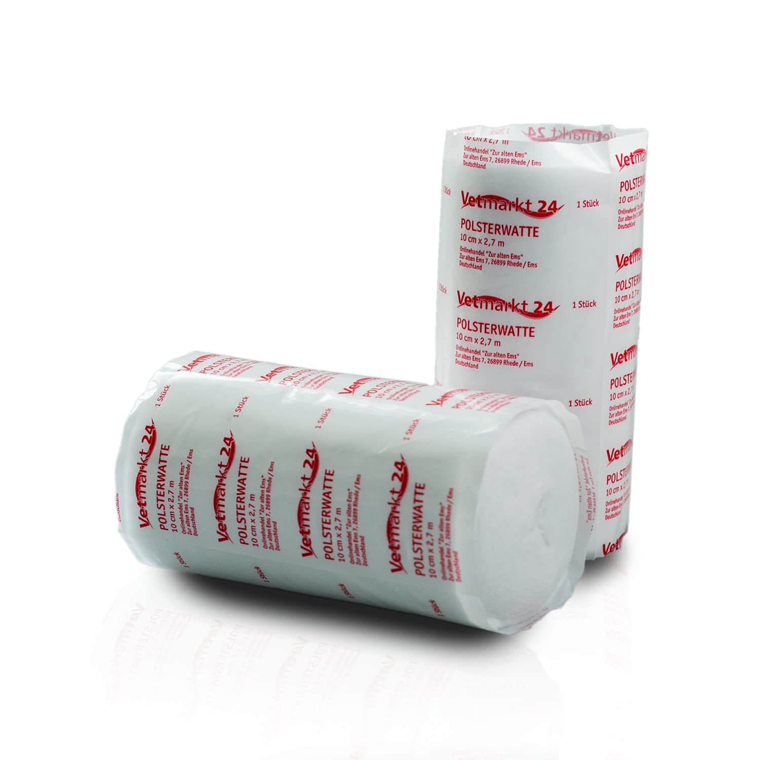 Vendaje acolchado blanco – Base para vendaje – especialmente suave y delicado con la piel – 10 cm x 2,7 m – Paquete ahorro de 12 unidades