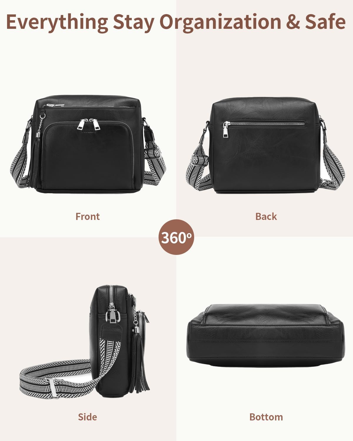 Crossbody Bags for Women, Medium Crossbody Purse with RFID Pockets & Built in Wallet, Handbags Shoulder Bag, Gifts - Image 7