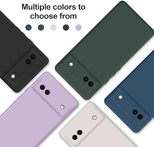 Miniatura 9 de GiiYoon Funda de silicona compatible con Google Pixel 6A, funda de cuerpo completo suave al tacto con protección de cámara, funda a prueba de golpes