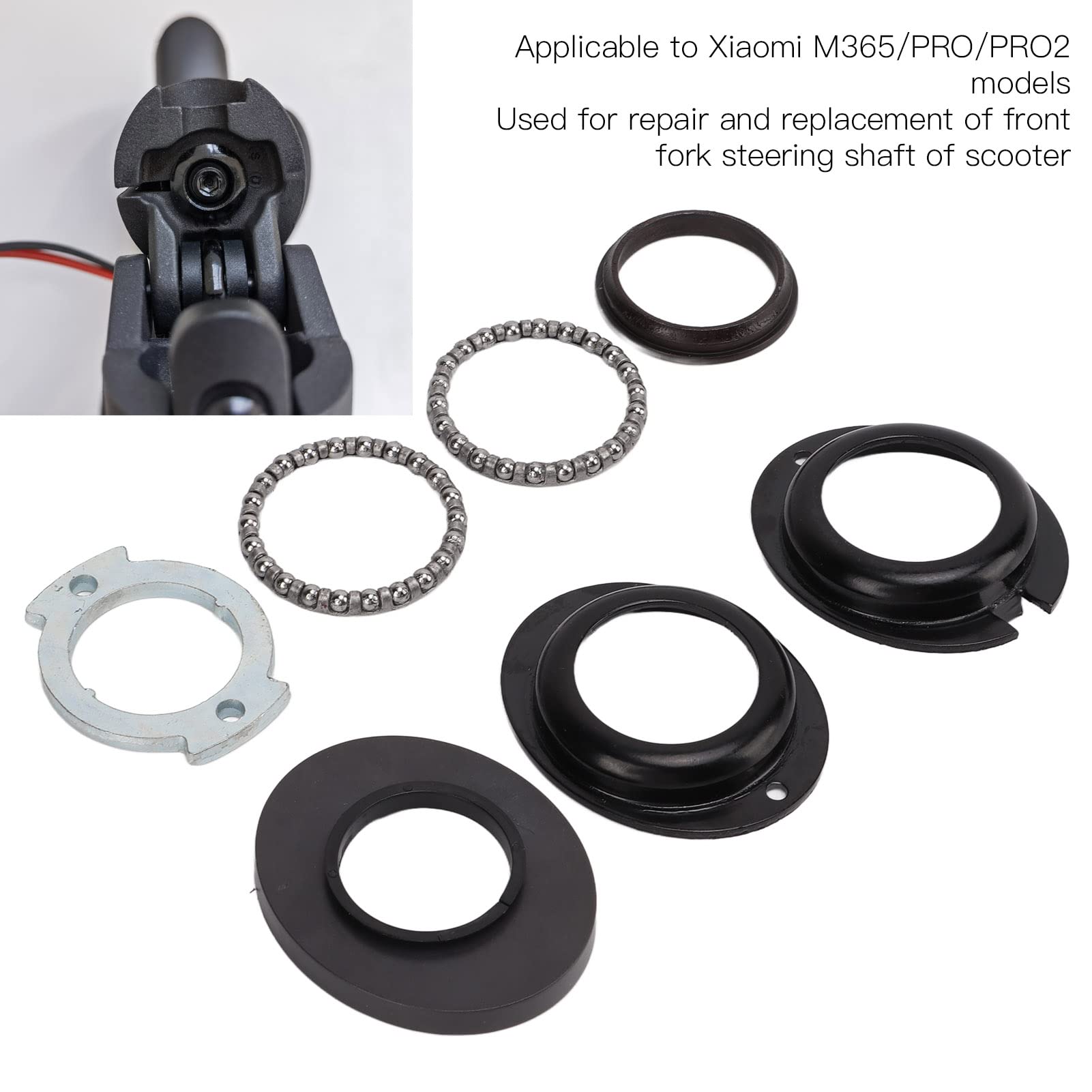 BuyWeek Rodamiento de Bolas de Dirección Cuenco de Rodamiento de Auriculares para Xiaomi M365/PRO/PRO2 de Acero de Scooter Eléctrico