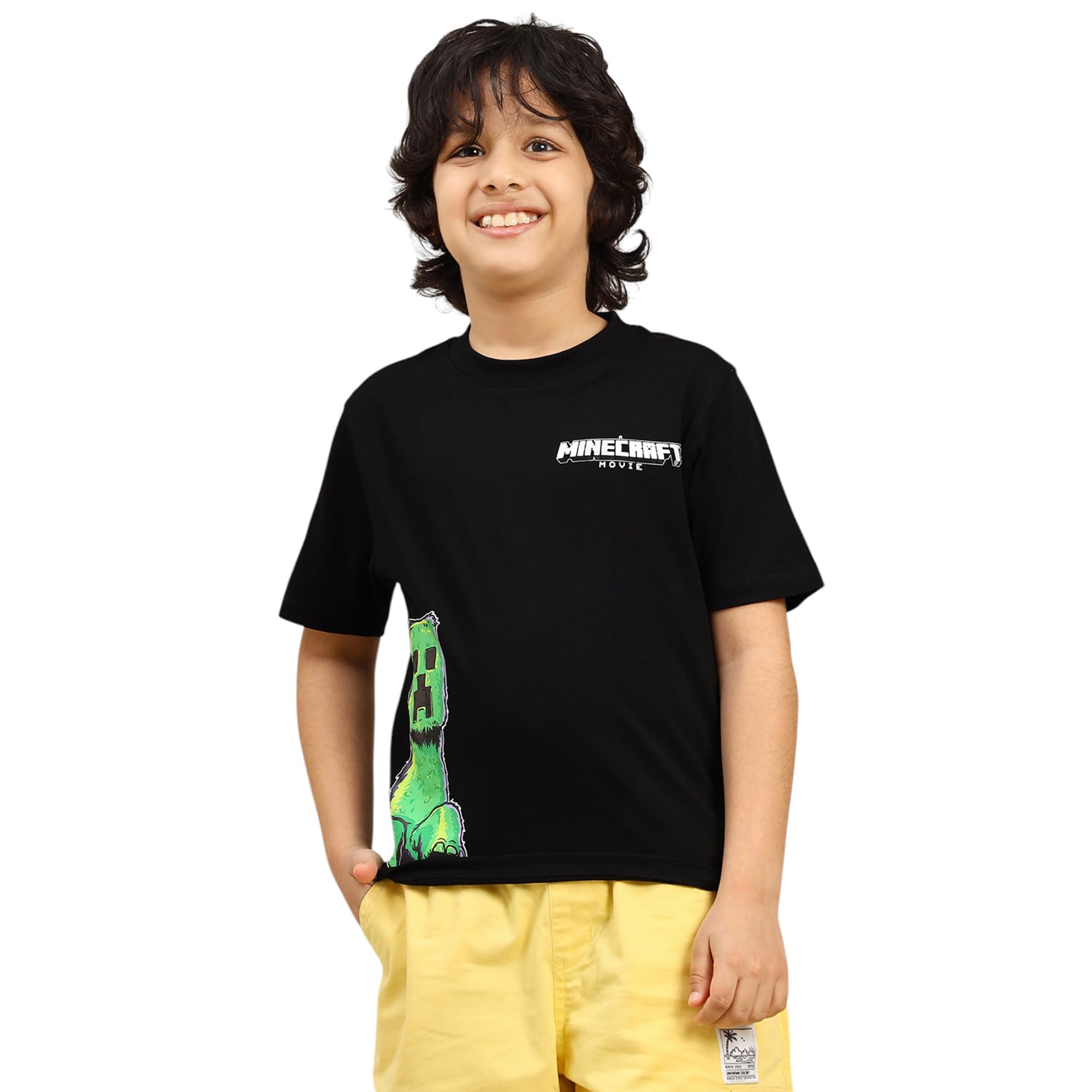 Kidsville Maglietta ufficiale Minecraft con stampa regular fit girocollo per ragazzi