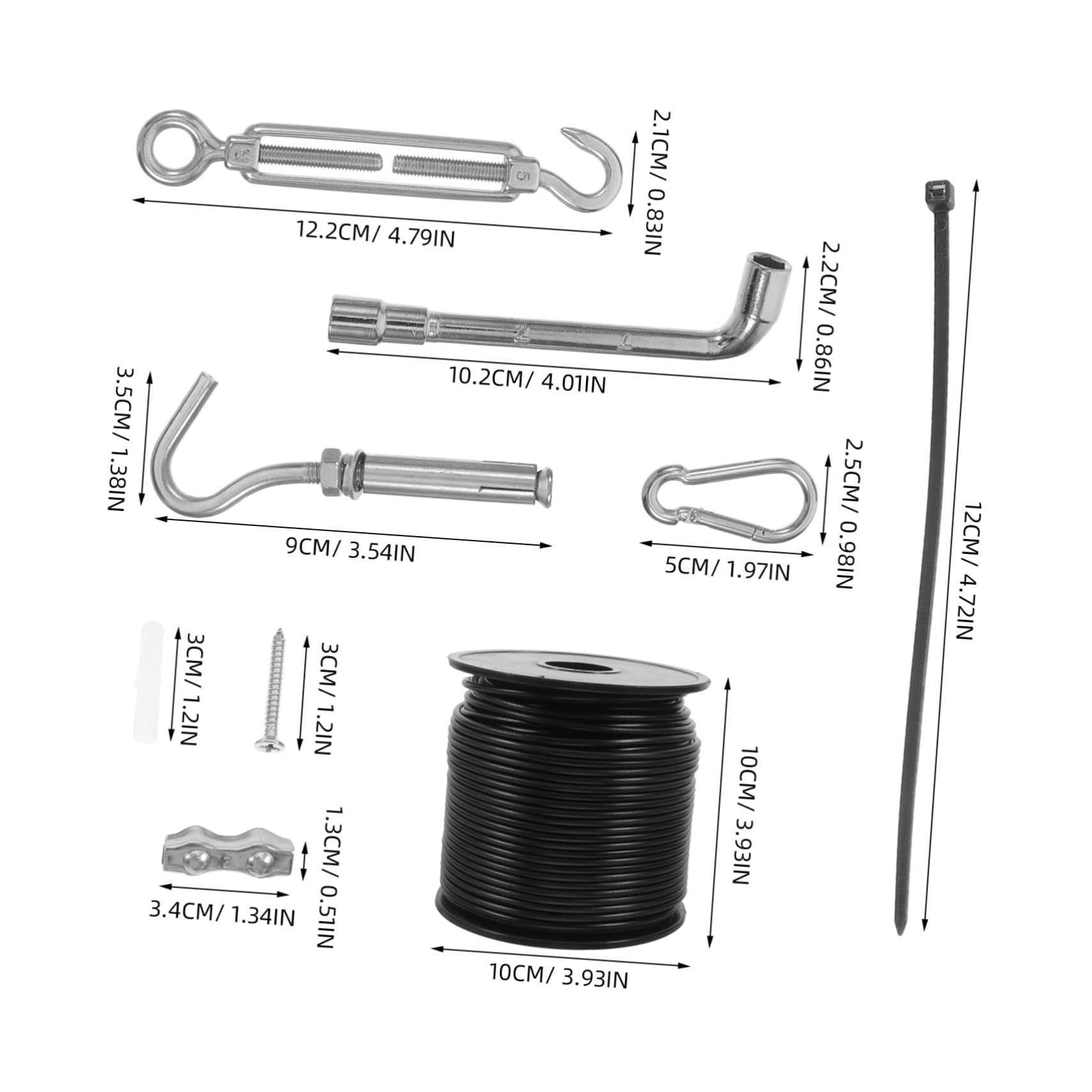 WHATOOK Outdoor String Light Poles: 11.81FT Tall Patio Lighting Stand with Hooks Sturdy Metal Post to Hanging String Lights - for Outside Garden, Backyard, Bistro, BBQ, Parties, Wedding - 2Pack