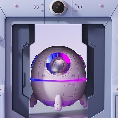 Miniatura 7 de Foclatuner Space Capsule - Humidificador astronauta, humidificadores para dormitorio, mini humidificador lindo, humidificador ultrasónico USB