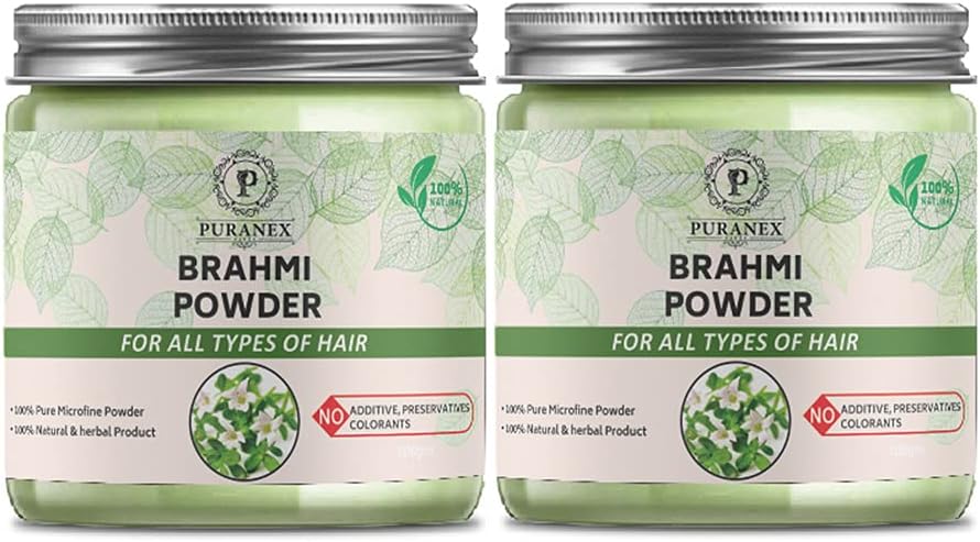 100% Natural & Pure Brahmi Powder For Natural Texture, Strong, Shiny, Spilt ends & Dandruff Free Hair- Hair Pack (Hair Care For Men & Women) (200GM (PACK OF 2-100GM))