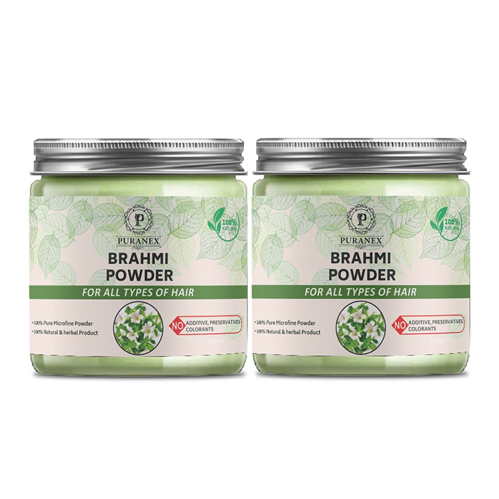 100% Natural & Pure Brahmi Powder For Natural Texture, Strong, Shiny, Spilt ends & Dandruff Free Hair- Hair Pack (Hair Care For Men & Women) (200GM (PACK OF 2-100GM))
