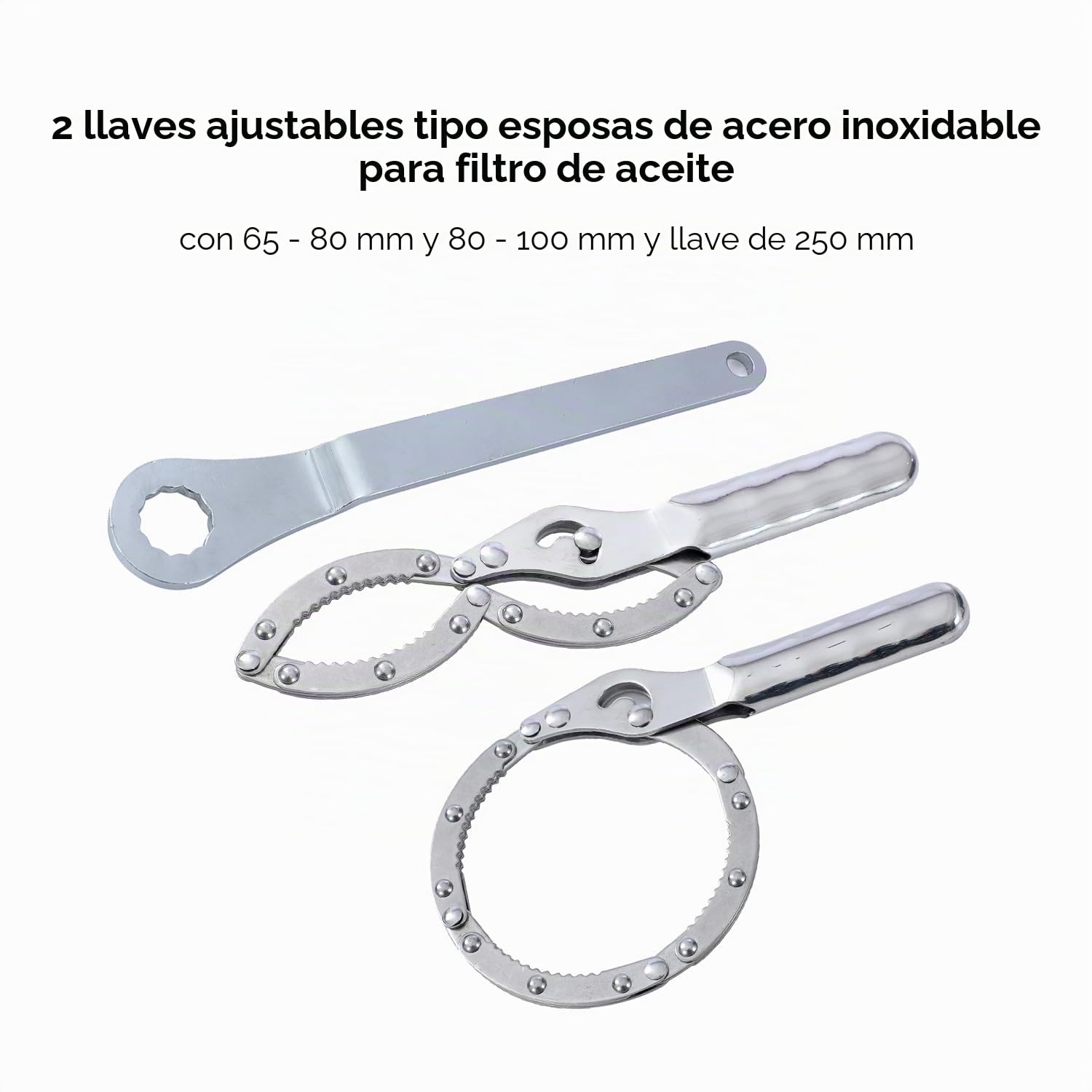 TOPWAY 35 PCs 1/2" Juego de Vasos para Llaves de Filtro de Aceite con 2 Esposas Tipo de Llave de Filtro de Aceite de Ajustable y Llave, Acero Inoxidable, para Reparación de Automática
