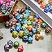 CiaraQ Polyhedral Dice Set - DND Role Playing Dice for Dungeons and Dragons RPG Table Games, Multi-Color, 70pcs
