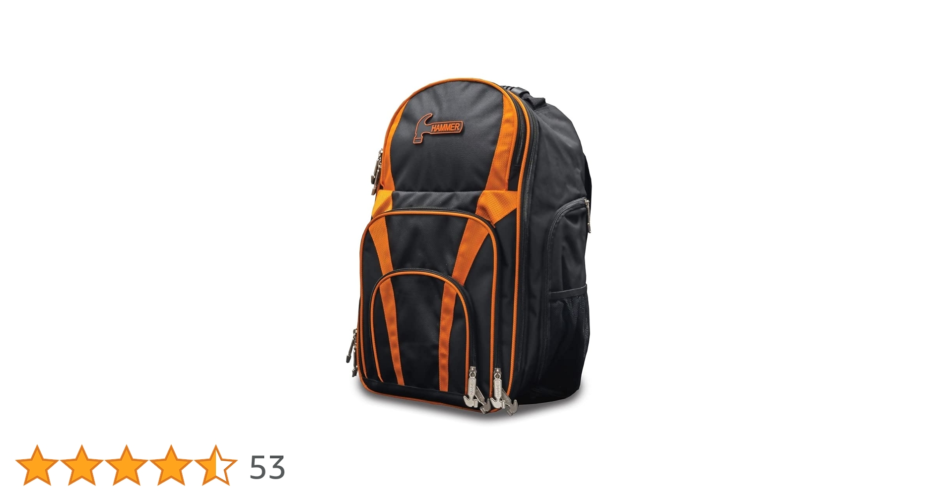 HAMMER スポーツリュック ブラック/オレンジ Amazon.co.jp: Hammer Bowling Products トーナメントバックパック