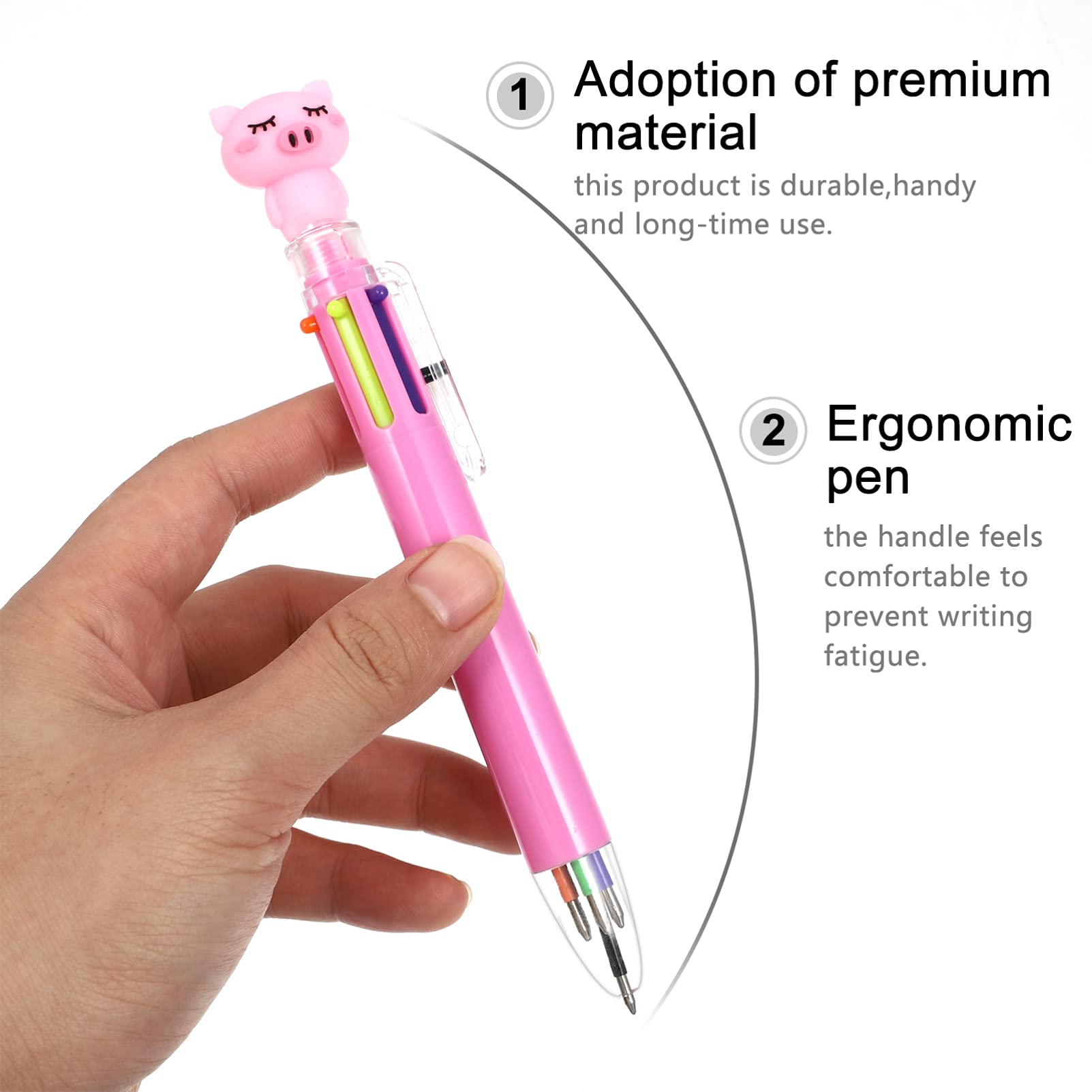 Ciieeo 2 Set 6 Penne A Sfera Penne A Sfera in Plastica Penne Creative Per Firma 6 Colori Set Di Cancelleria Estetica Per Studenti Ragazzi E Ragazze 6 Pezzi * 2