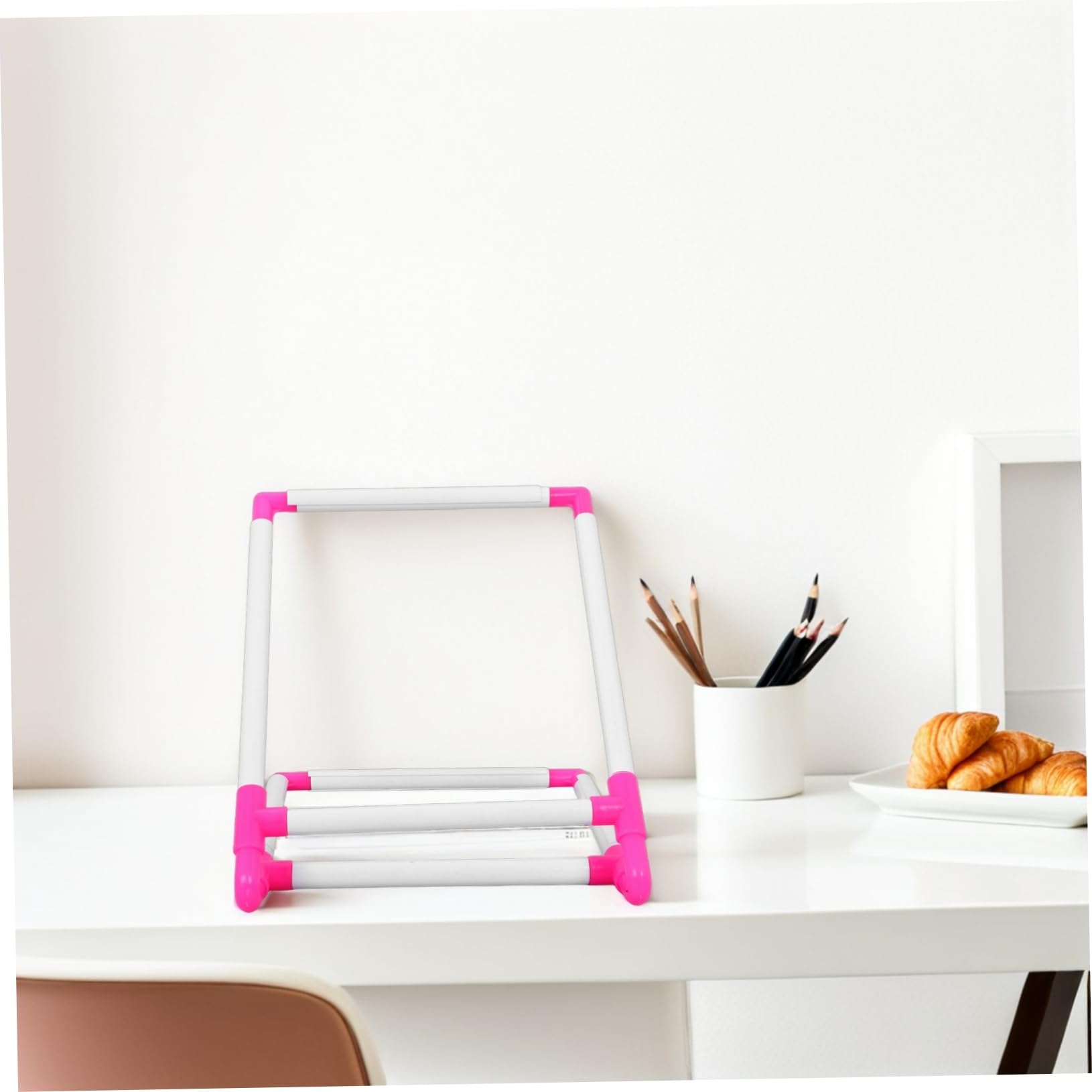 Artibetter Bastidor de Bordar Blanco de PVC Clip, para Punto de Cruz