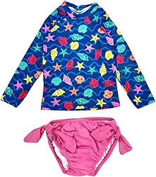Conjunto Infantil Proteção Solar Uv Praia Blusa Maiô Biquíni