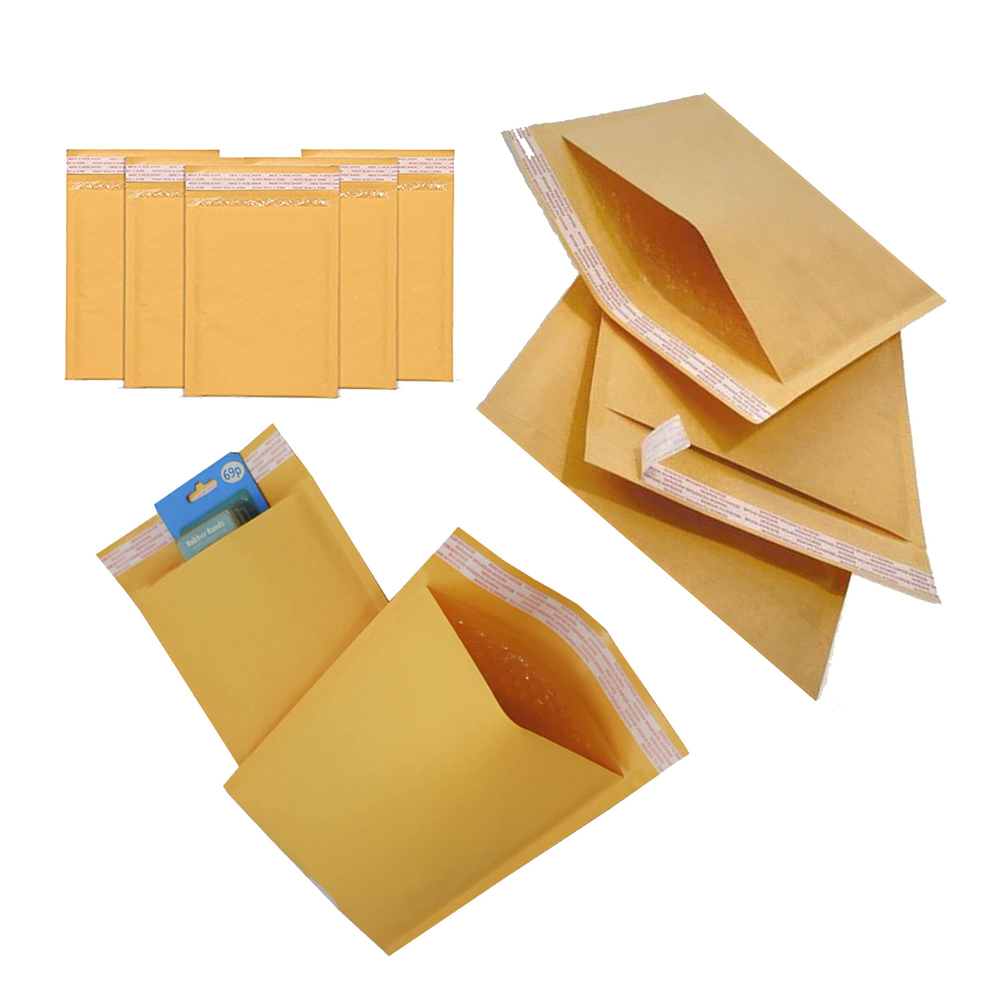 100 x Gold Bubble Lined Small A7 90x145mm Quality Padded Envelopes STG 1