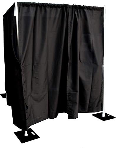 Miniatura 7 de Crowd Control Center Kit de telón de fondo de tubería y cortina de 8 x 20 pies en tela de primera calidad (8 x 20 pies negro+abrazaderas)