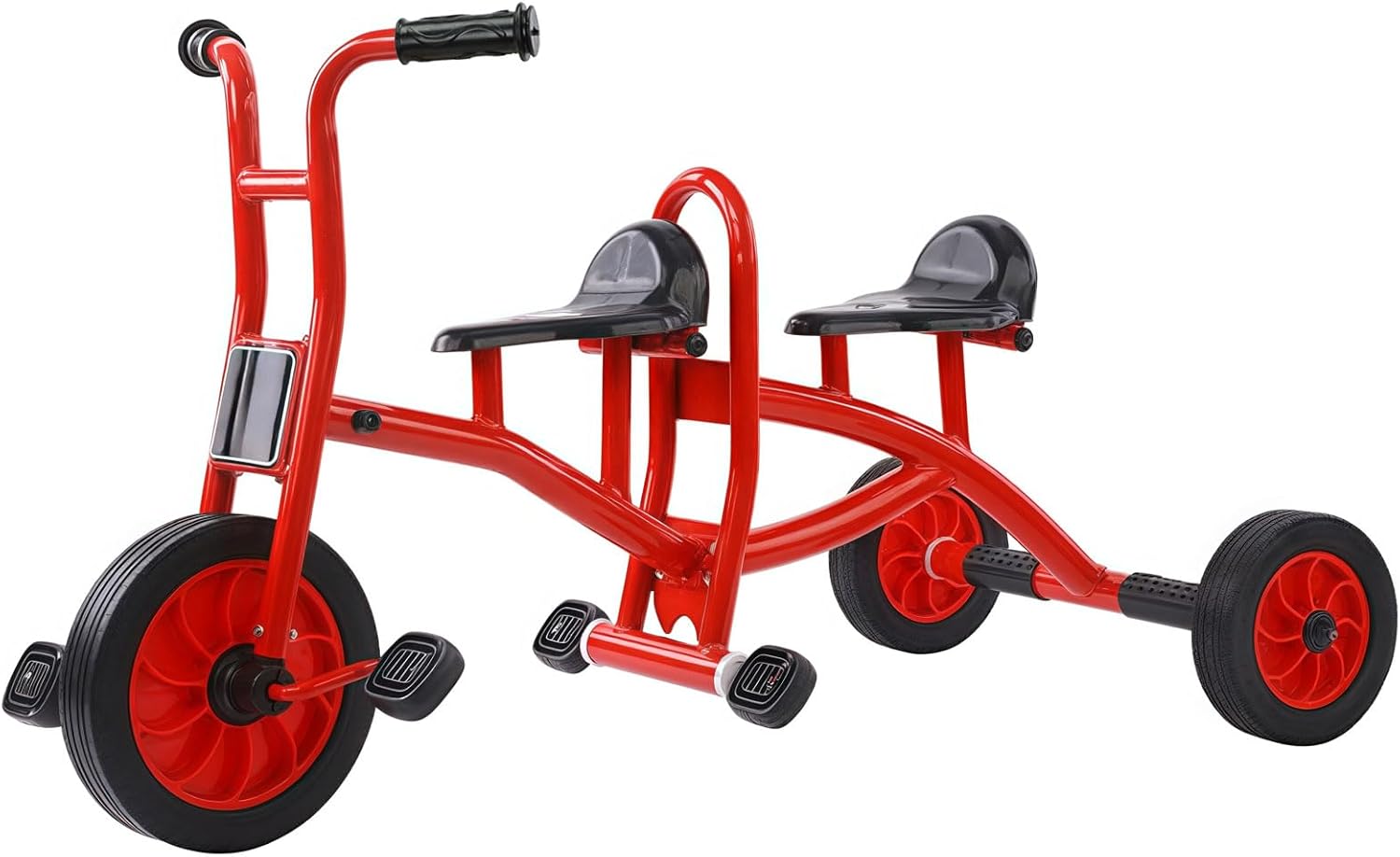 Kids Tricycle for Riders Ages 3-8, Kids Tandem Trike with Inflation-Free Rubber Wheels, PU Rear Wheel, Preschool Playground Big Wheel Tricycle