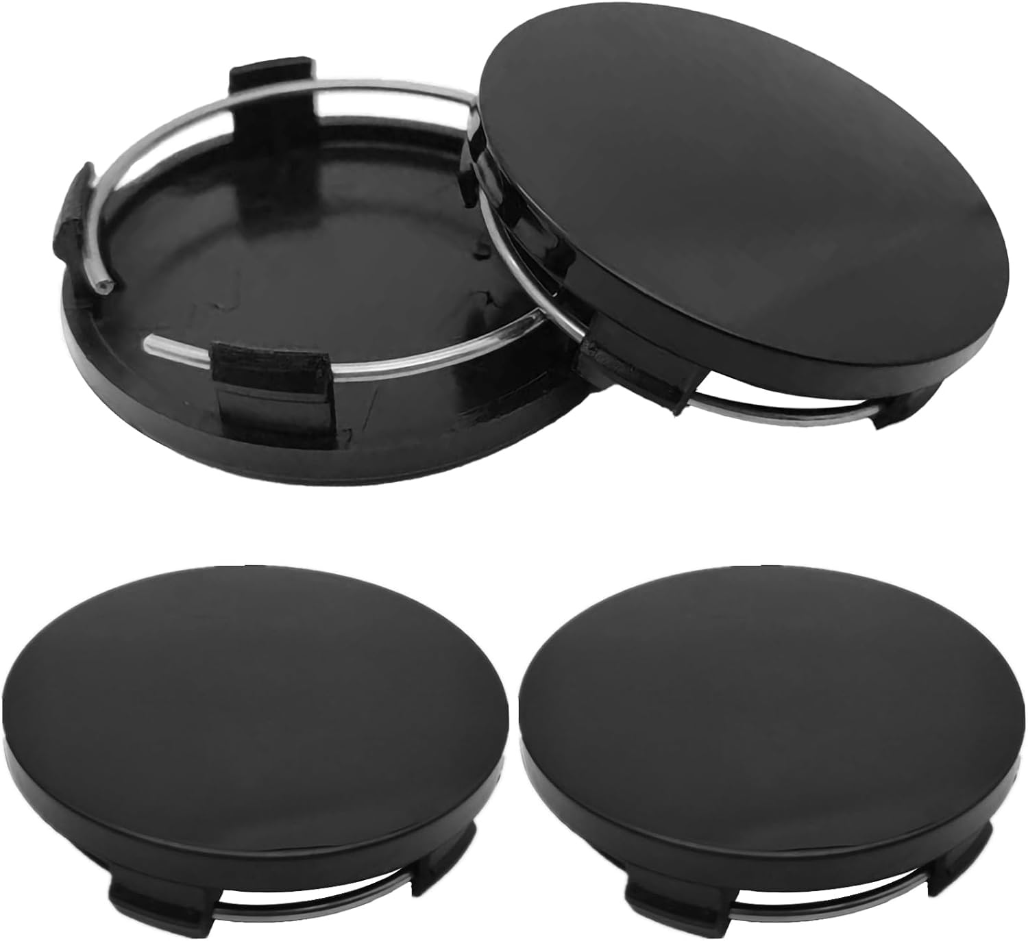 FURLOU 4 Pièces Cache Moyeux Peugeot 40mm 50mm 55mm 60mm - Capuchons Centre Roue Élégants Et Résistants