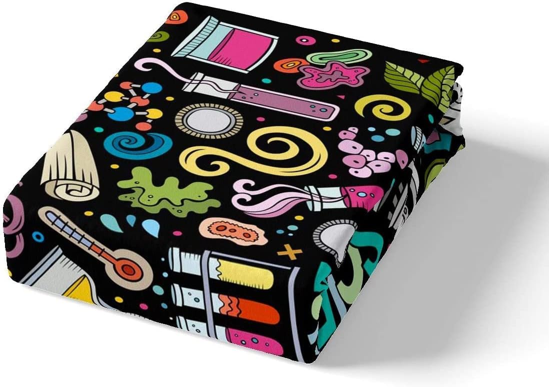 Feelyou Kids Graffiti Pattern Duvet Cover for Boys Girls Hip Hop Style Comforter Cover Science Theme Bedding Set Colorful Bedspread Cover Ultra Soft Room Decor Twin Size Bedclothes Zipper