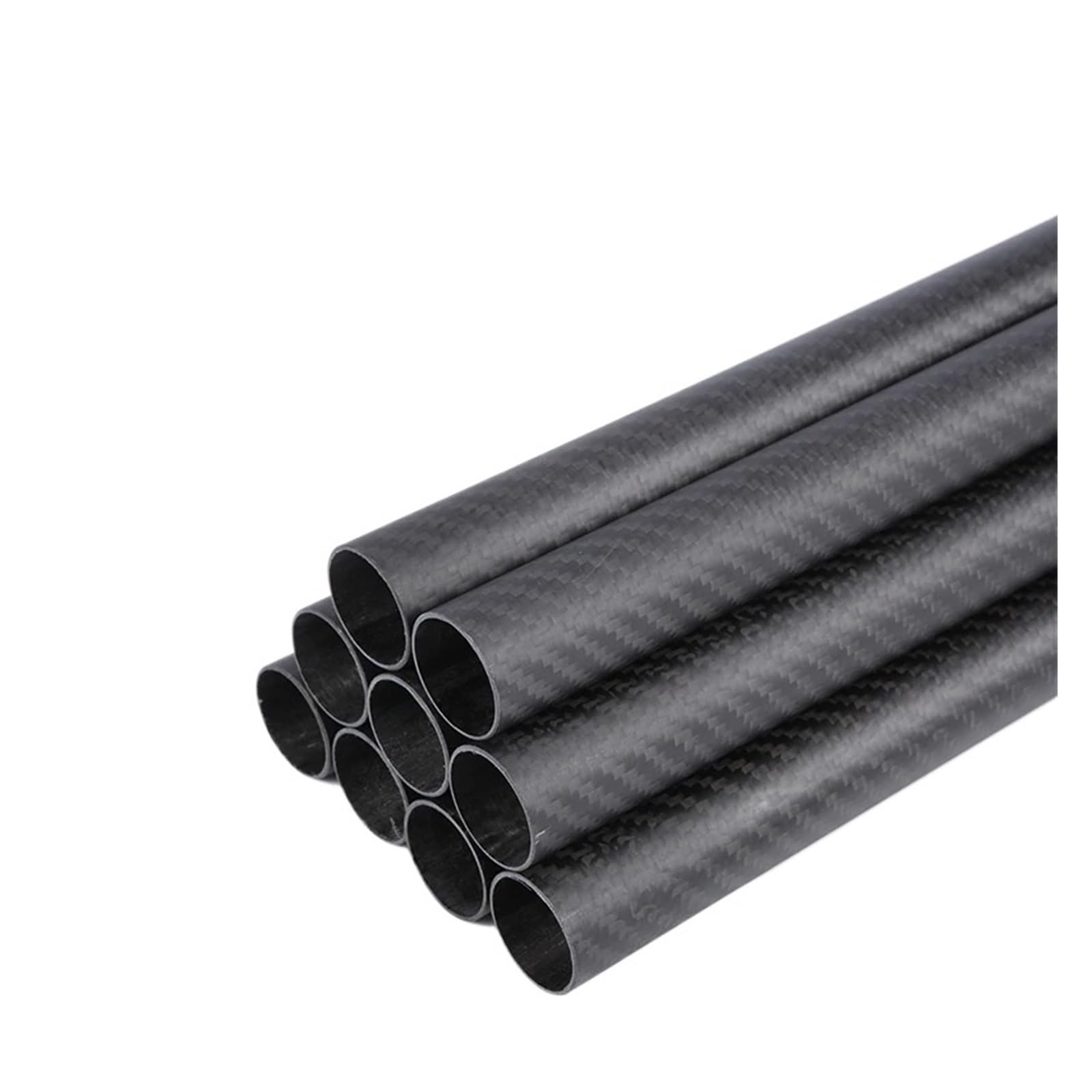 Tubo in fibra di carbonio opaco twill da 2 pezzi