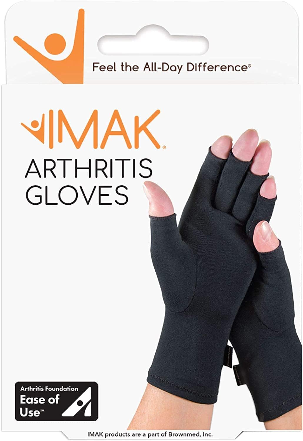 IMAK Compression Arthritis Gloves, Medium – Premium Arthritic Joint Relief Hand Gloves for Rheumatoid & Osteoarthritis – Provides Compression – Commended for Ease of Use by Arthritis Foundation : Health & Household