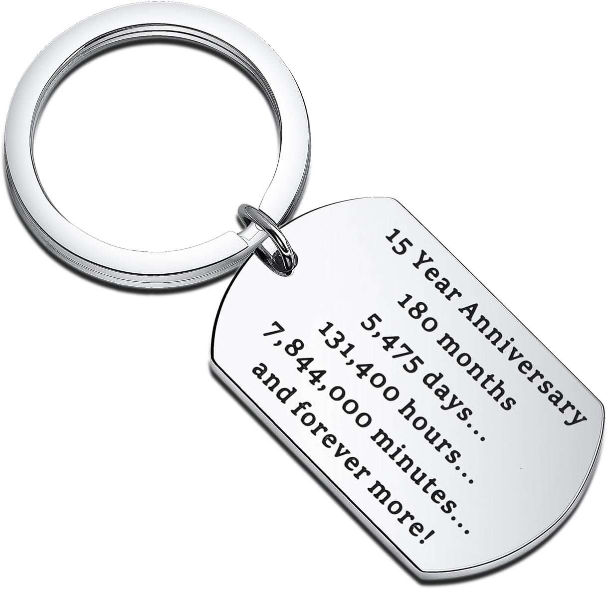 15 Years Anniversary Keychain Gifts For Husband Wife Boyfriend Girlfriend Him Her 15th Gift Key Chain