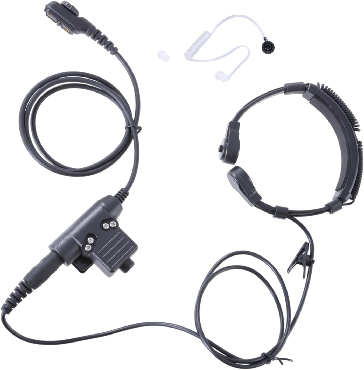 エアチューブ伸縮式ヘビーデューティ喉振動イヤホンヘッドセットプッシュトークマイクヘッドフォン PD780 PT580H PD780G  プロフェッショナルマイクイヤホンヘッドセット PT580 PD702 PD780 ラジオビッグボタン操作が簡単 POFENAL PD782 イヤホン  ヘッドセット HYT Hytera ...