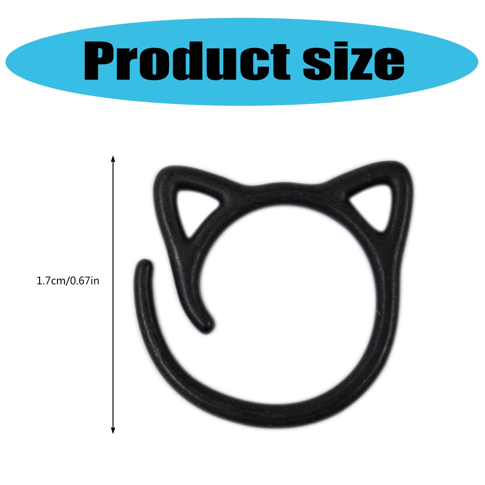 24pcs Marqueurs Verrouillage Crochet En Forme Chats Anneaux