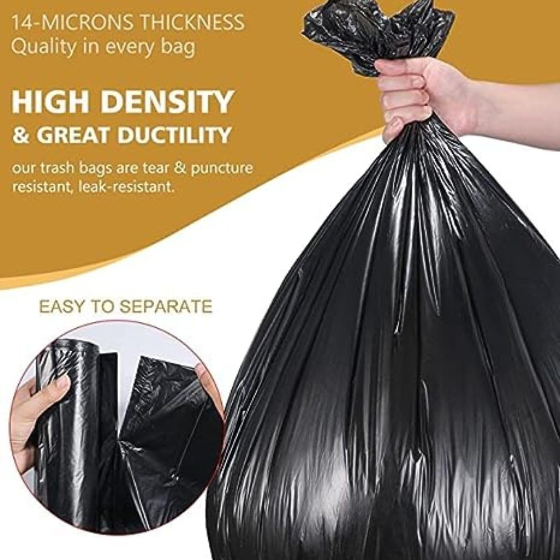 Biodegradable Garbage Bags - Pack of 3 (45 Bags) -2 Biodegradable Garbage Bags - Pack of 3 (45 Bags) -2