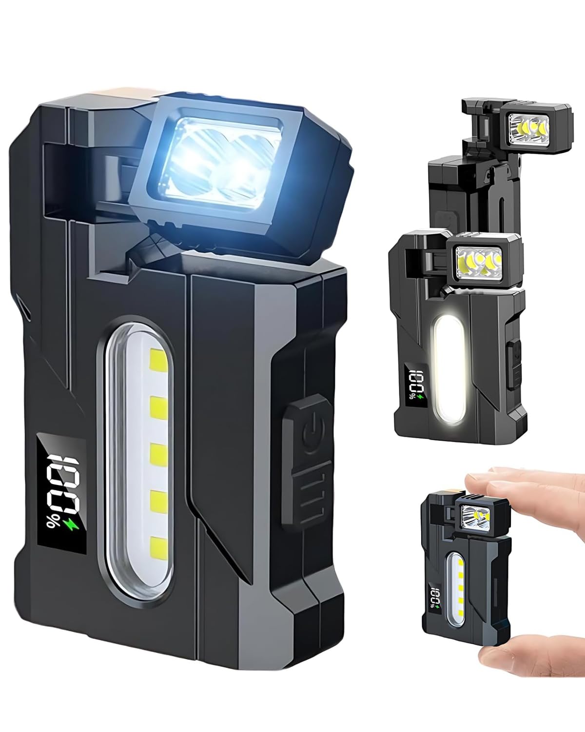 Amazon.com: 2026 Rechargeable EDC Flashlight with Rotable Lamp Head, 500  Lumens Super Bright Mini Flashlight, 1500mAh Portable Flat Pocket  Flashlights, Magnetic Keychain Flashlight for Outdoor Home Emergencies :  Tools & Home Improvement
