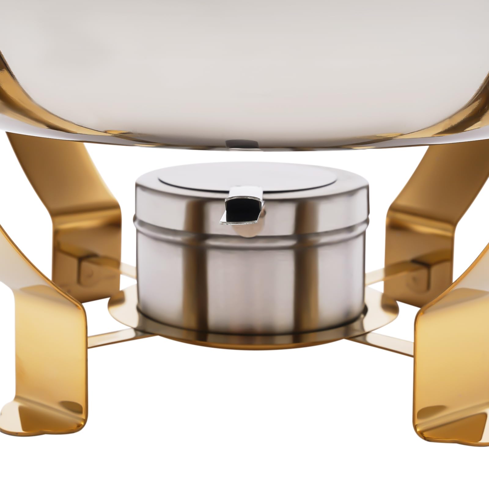 Scaldavivande rotondo in acciaio inox con coperchio appeso, scalda buffet autoportante per sala da pranzo e catering