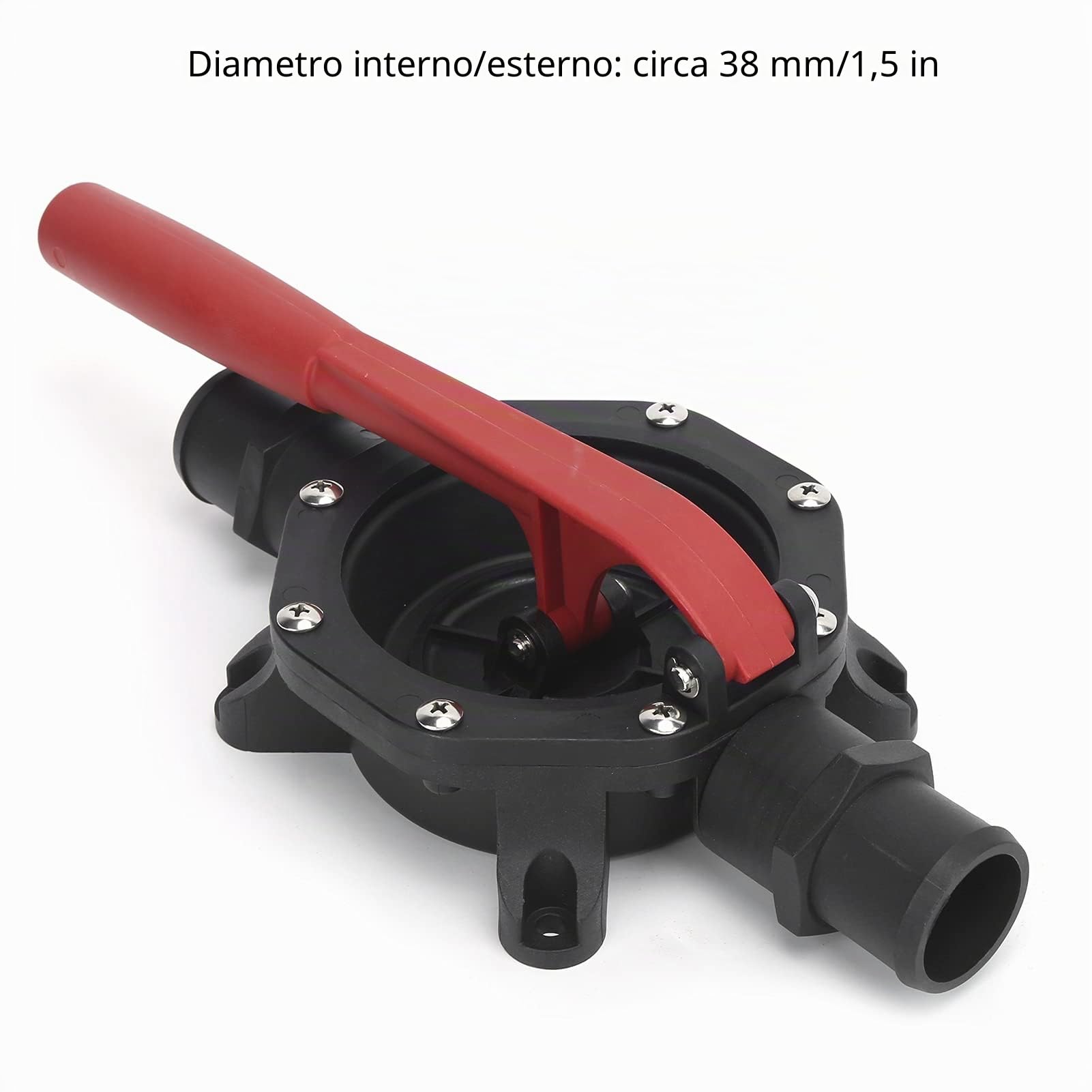 Buachois Pompa Acqua Manuale,38mm Singola Aspirazione Orizzontale Pompe di Aspirazione a Pressione Adatte per Il Pompaggio di Acqua di Sentina, Acqua Salata