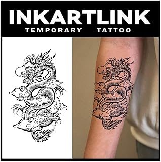 INKARTLINK Tattoo Tech,2 Sheets Extra-Large Semi Permanent Tattoo,Adult ...