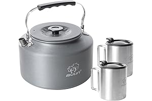 Bulin Camping Tea Kettle Pot Set: Lightweight & Portable Backpacking Cookware