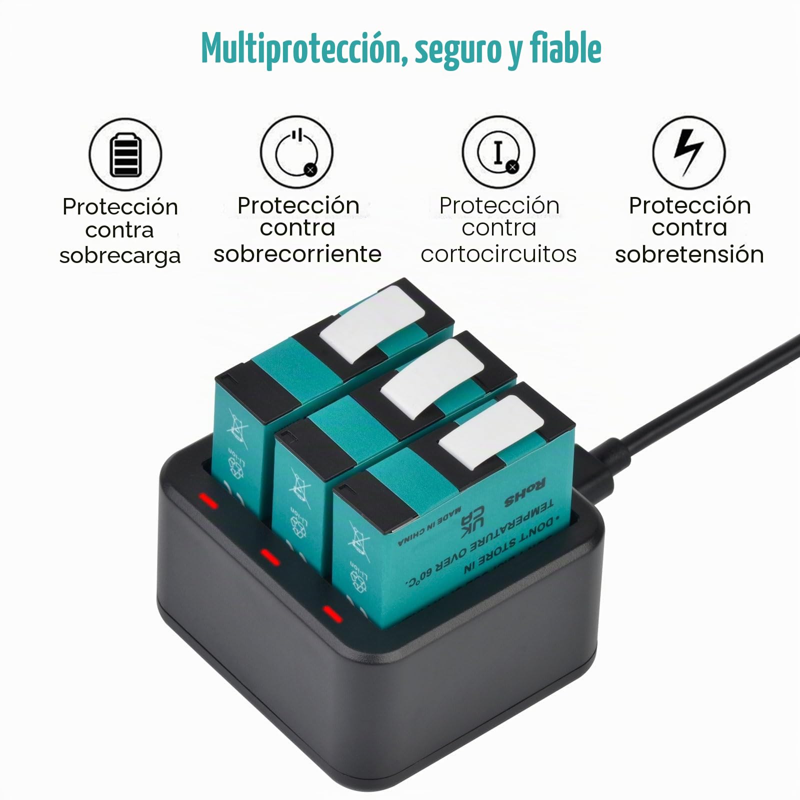 Batería de repuesto para Insta360 Ace y Pro, 2 unidades de 1850 mAh y cargador compatible con Insta360 Ace Pro