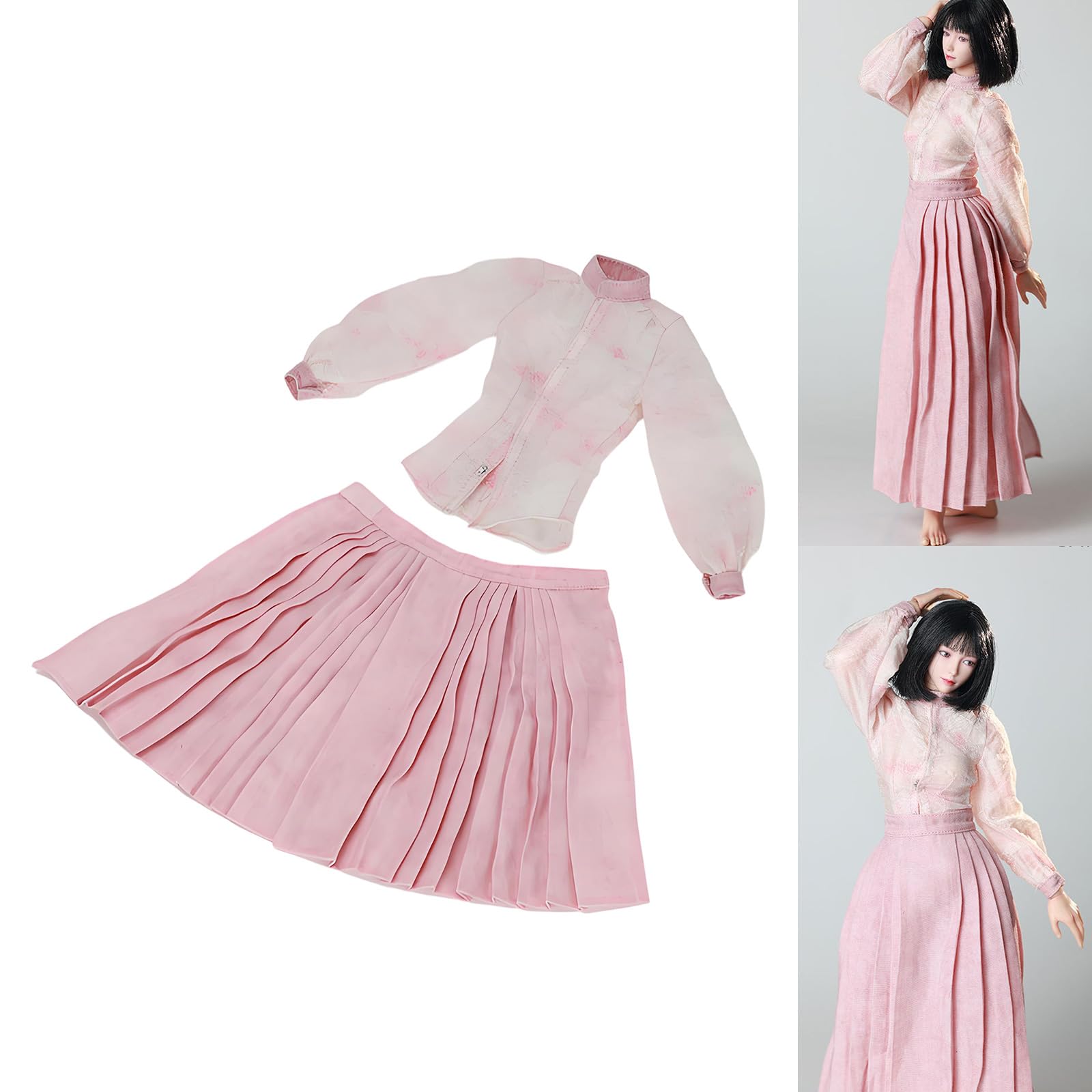 FOLODA Dettagliato 1/6 Scala Doll Outfit con Vintage Cinese Costume, C