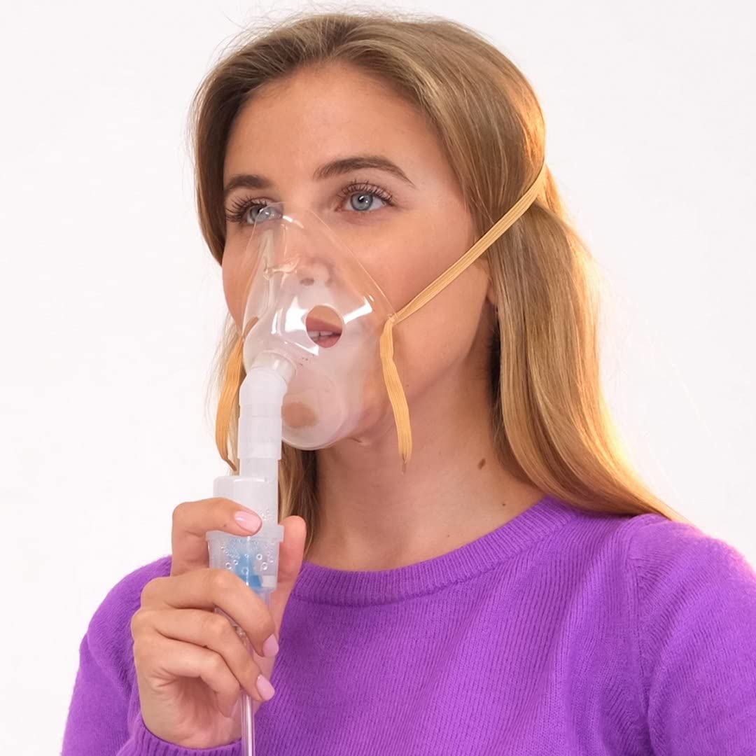 LD-220C Inhalador para Niños y Adultos Nebulizador Compresor de Inhalación 3x Boquillas 55dB Blanco