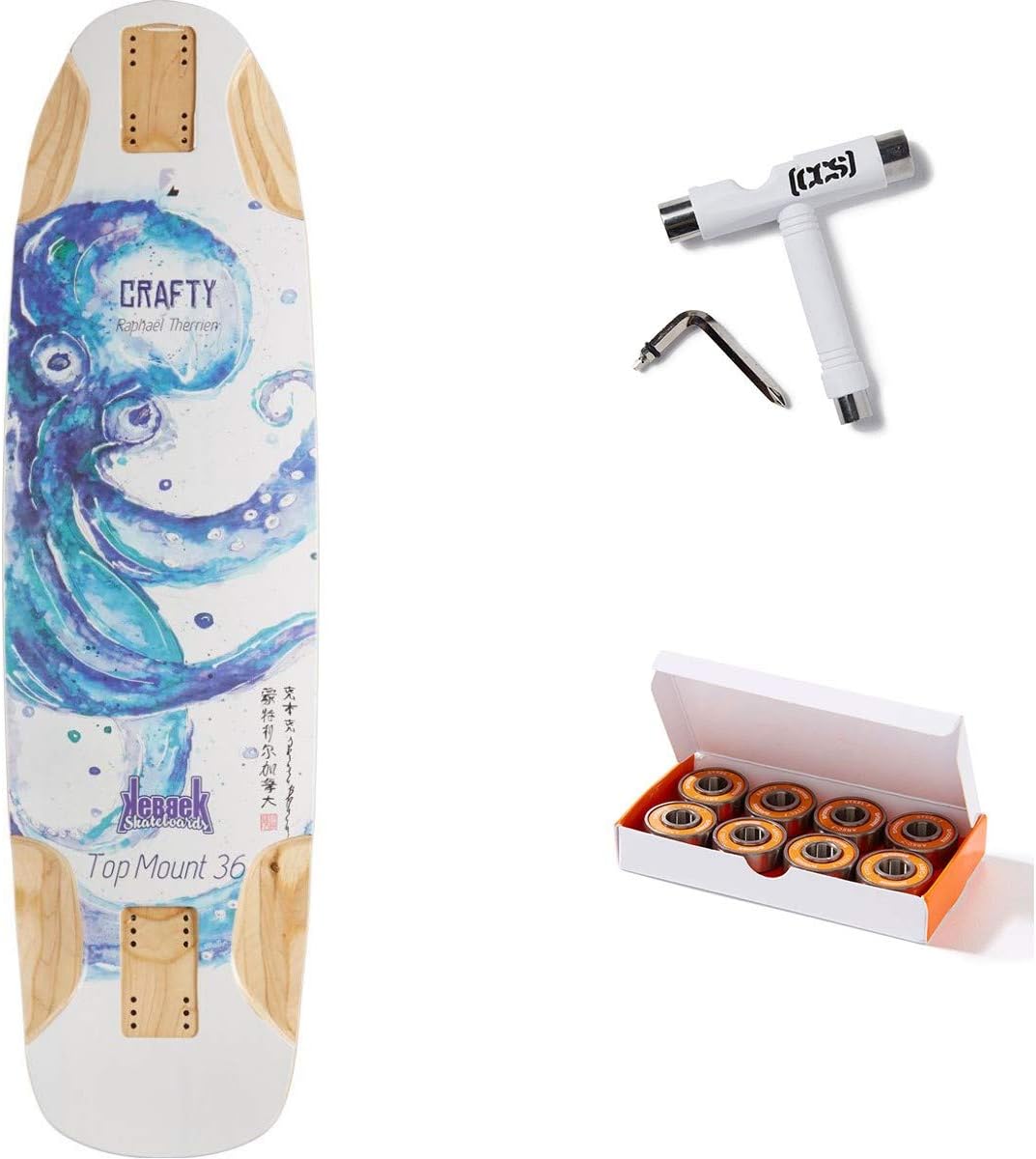 Kebbek Raphael Therrien Crafty Longboard Deck with CCS